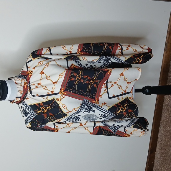 unknown Tops - Womens printed mock neck blouse size large